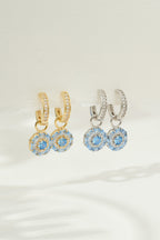 Something Blue Drop Earrings: Silver