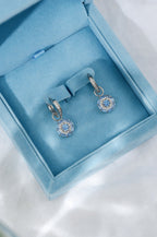 Something Blue Drop Earrings: Silver