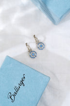 Something Blue Drop Earrings: Silver