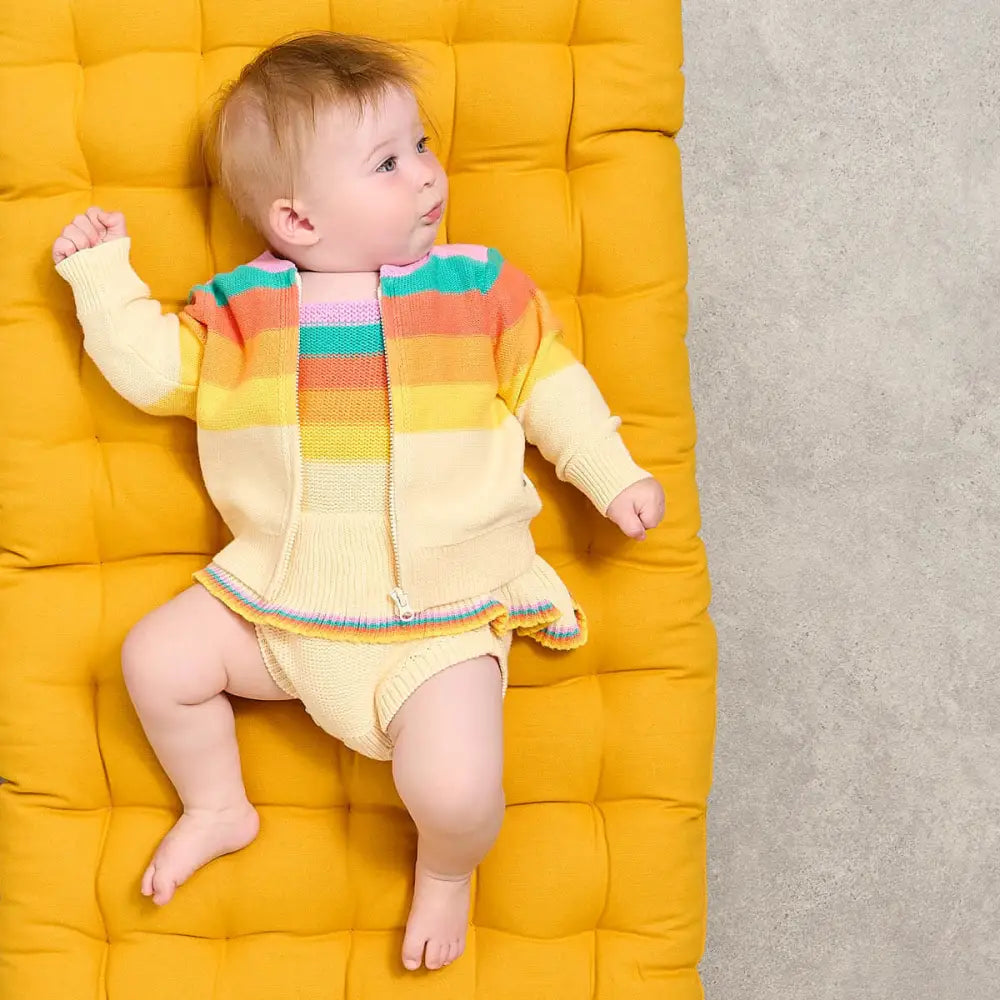 Barnacle - Rainbow Pink Stripe Cardigan