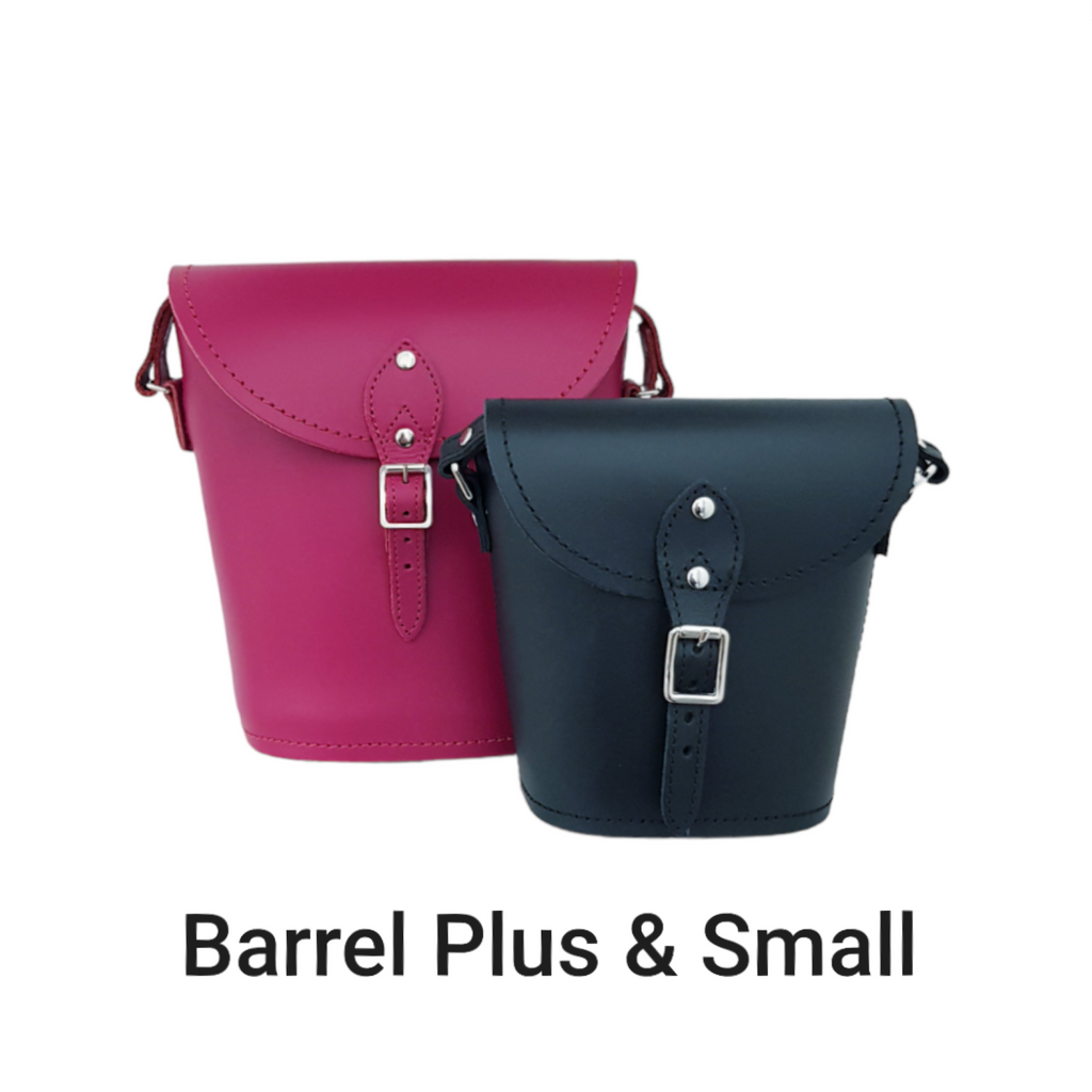 Handmade Leather Barrel Bag - Graphite