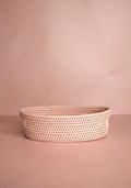 Cotswolds Oval Rattan Basket Pink - Set of 2