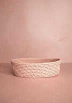 Cotswolds Oval Rattan Basket Pink - Set of 2