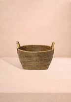 Handy Handwoven Rattan Basket - Brown