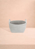 Handy Handwoven Rattan Basket - White