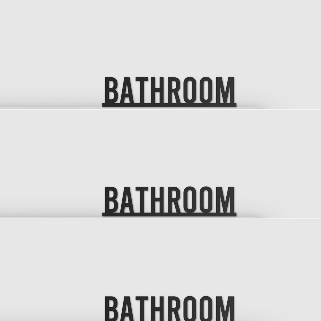 BATHROOM door topper and door tag
