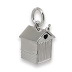 Beach Hut Personalised Silver Charm