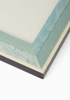 Beautiful Blue Marquetry Photo Frame with White Stripe 6x4"