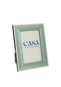 Beautiful Blue Marquetry Photo Frame with White Stripe 6x4"