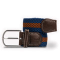 Woven Belt - Blue / Brown Stripe