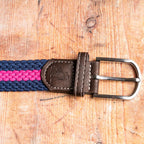 Woven Belt - Rich Pink Stripe