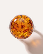 Big Amber Cocktail Ring
