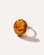 Big Amber Cocktail Ring