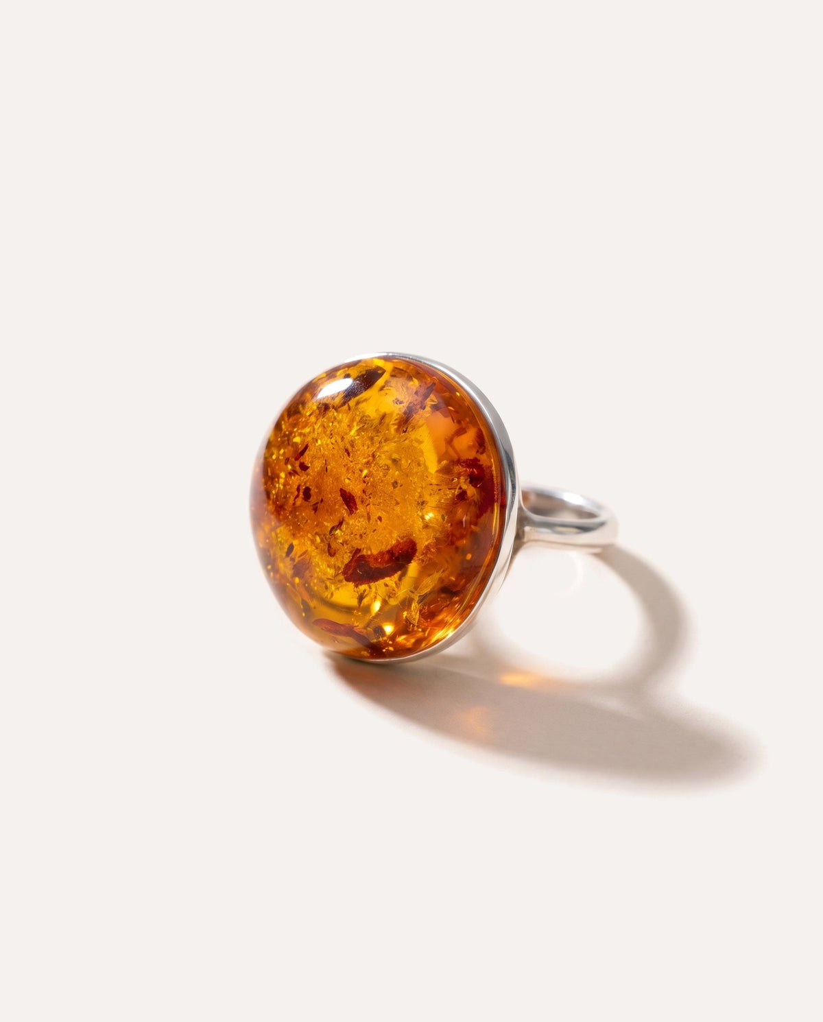 Big Amber Cocktail Ring