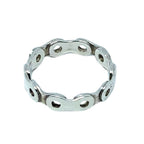 Bikers Band Ring Unisex – Sterling Silver Motorcycle Chain Band