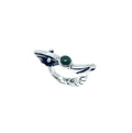 Bird Ring – Sterling Silver 925 with Ceramic Enamel or Green Jade