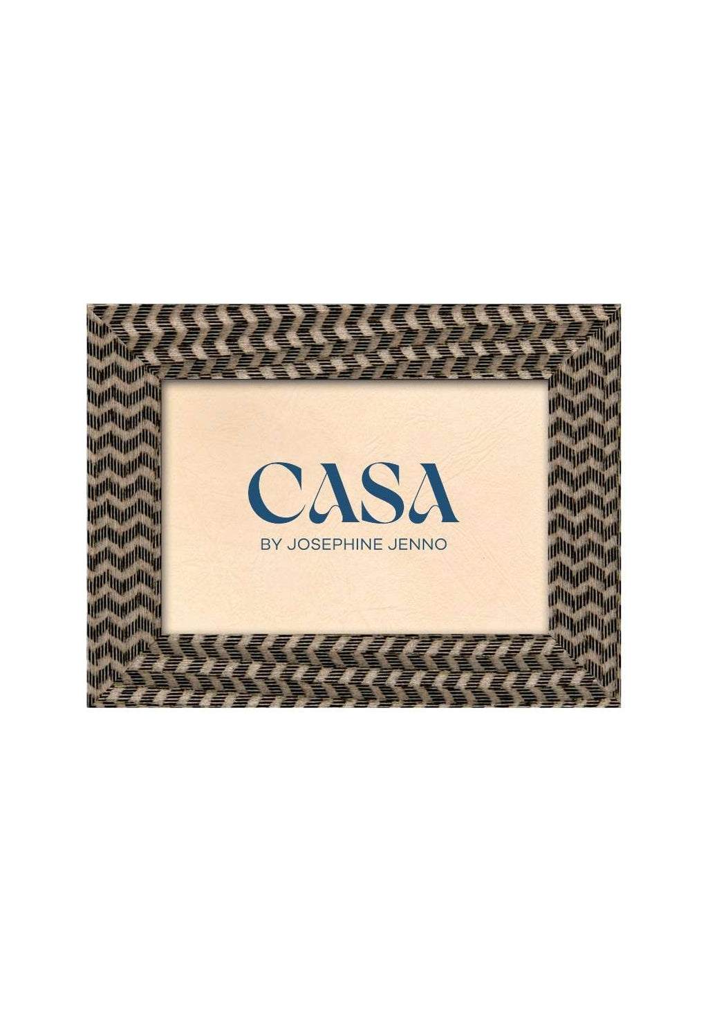 Black and Brown Marquetry Pattern Photo Frame 6x4"