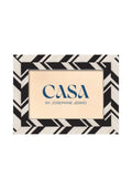 Black and White Marquetry Striped Photo Frame 7x5"
