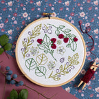 Blackthorn Bramble Botanical Embroidery Kit for Beginners