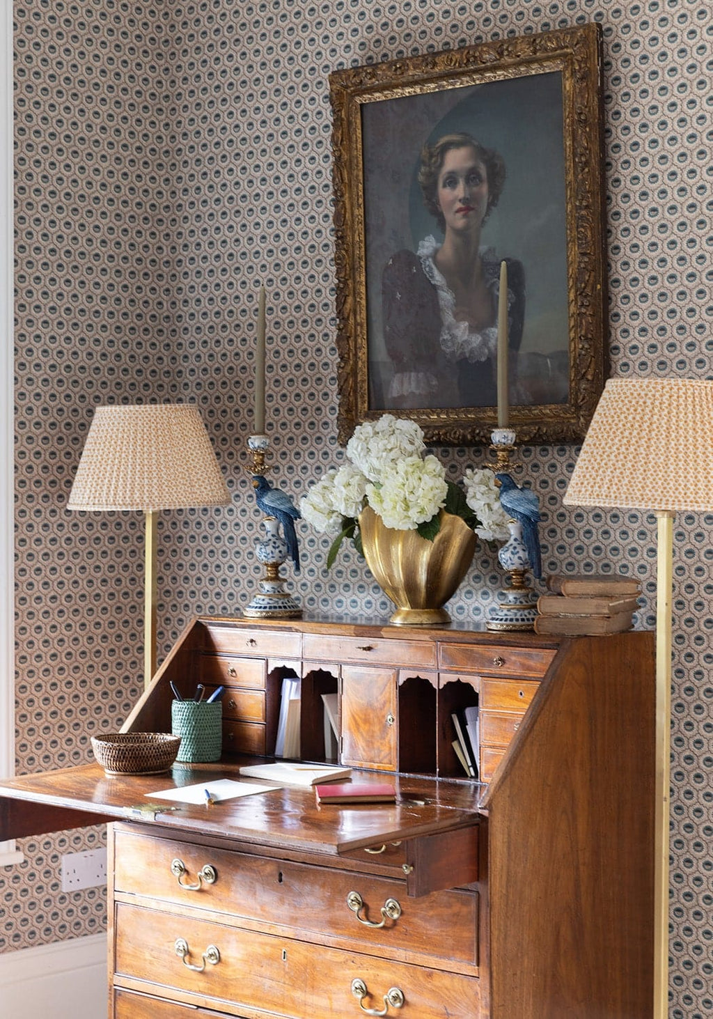 Blue Parrot Decorative Tall Candle Holder- 40 Cm Right