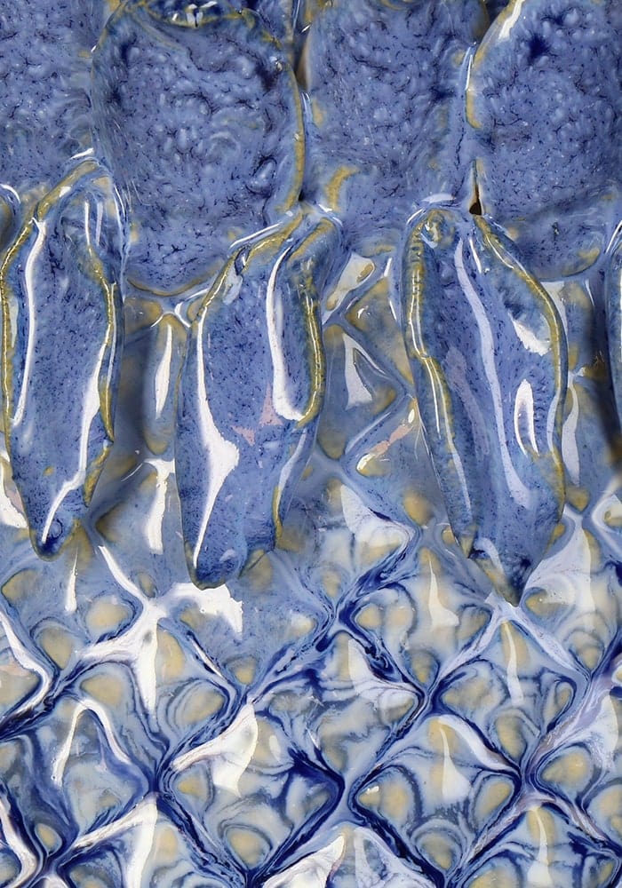 Blue Pineapple Stoneware Vase Large
