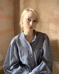 ingrid blouse | oxford blue