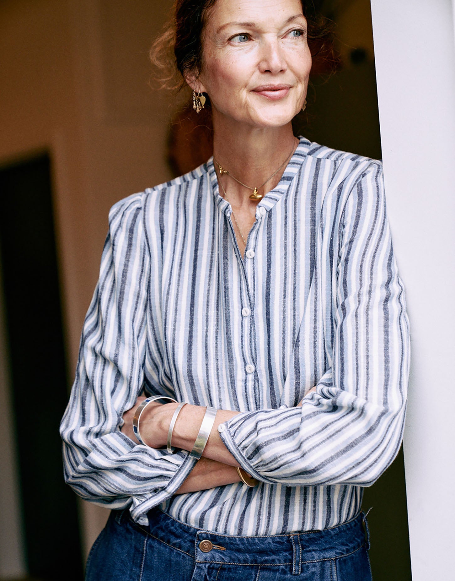 nora blouse | sargasso sea stripe | now £75 in the sale