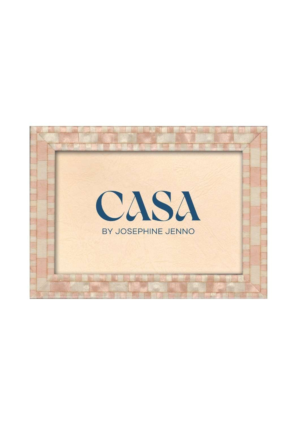 Blush Pink Mosaic Wooden Frame 7x5"