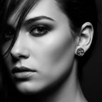 Bones Skull Medaglie Coin Stud – Sterling Silver 925