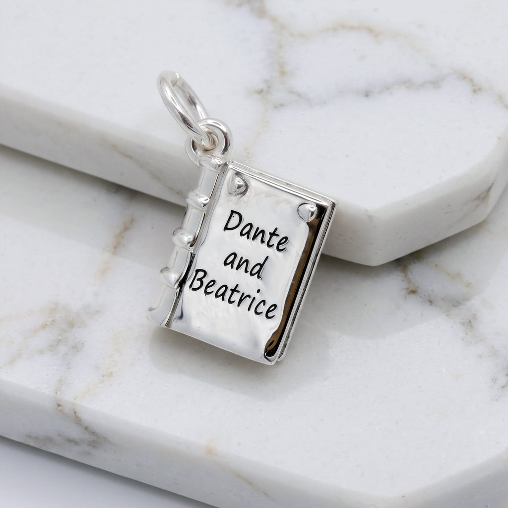 Hardback Book Personalised Silver Charm