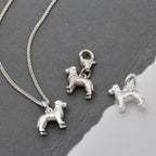 Border Terrier Silver Dog Charm