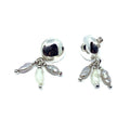Bottone Stud Earrings – Sterling Silver & Freshwater Pearl