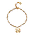 Cygnus Coin Charm Bracelet: Cubic Zirconia