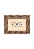 Brown Marquetry Patterned Photo Frame 6x4"