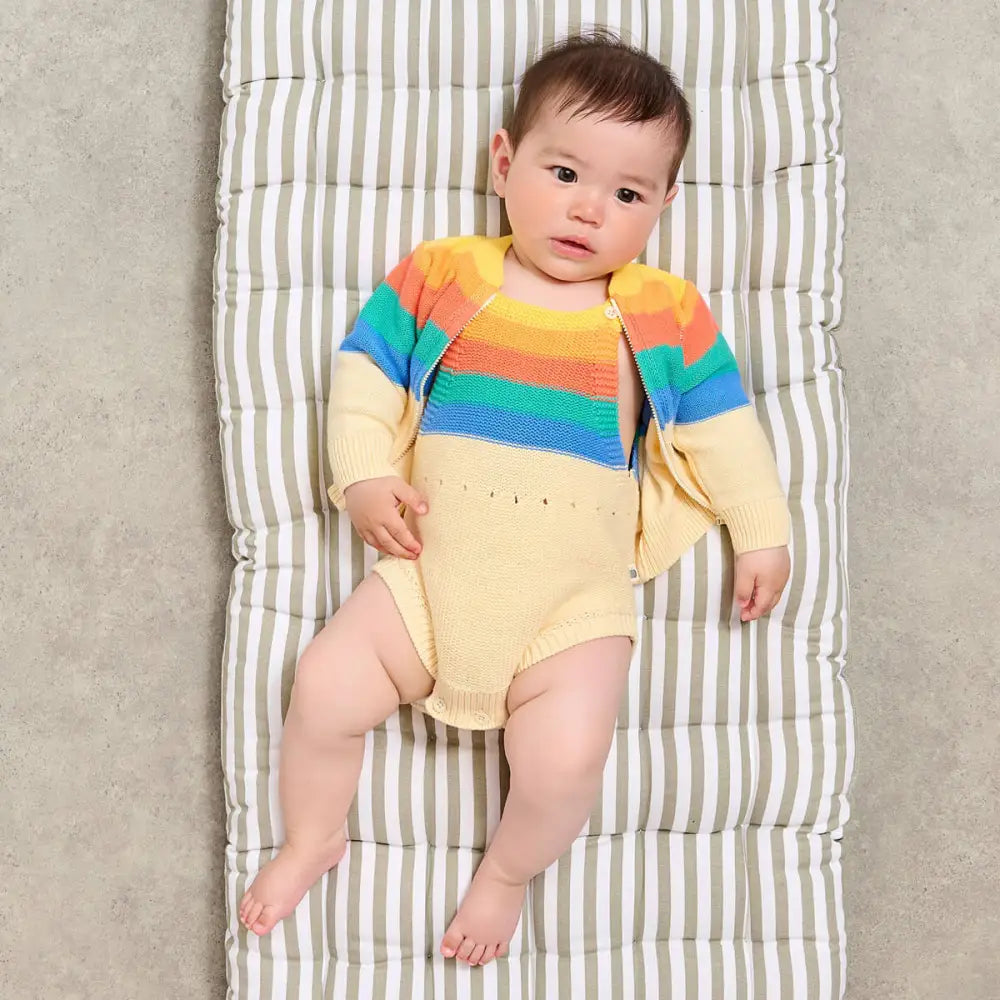 Bubble - Rainbow Stripe Knit Romper