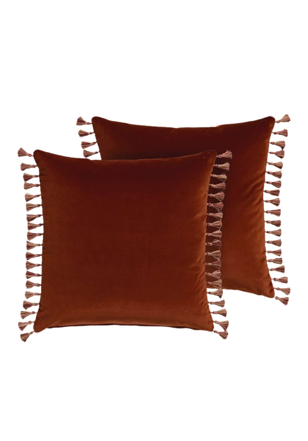 Burgundy Velvet Cushion Cover - With Tassels!