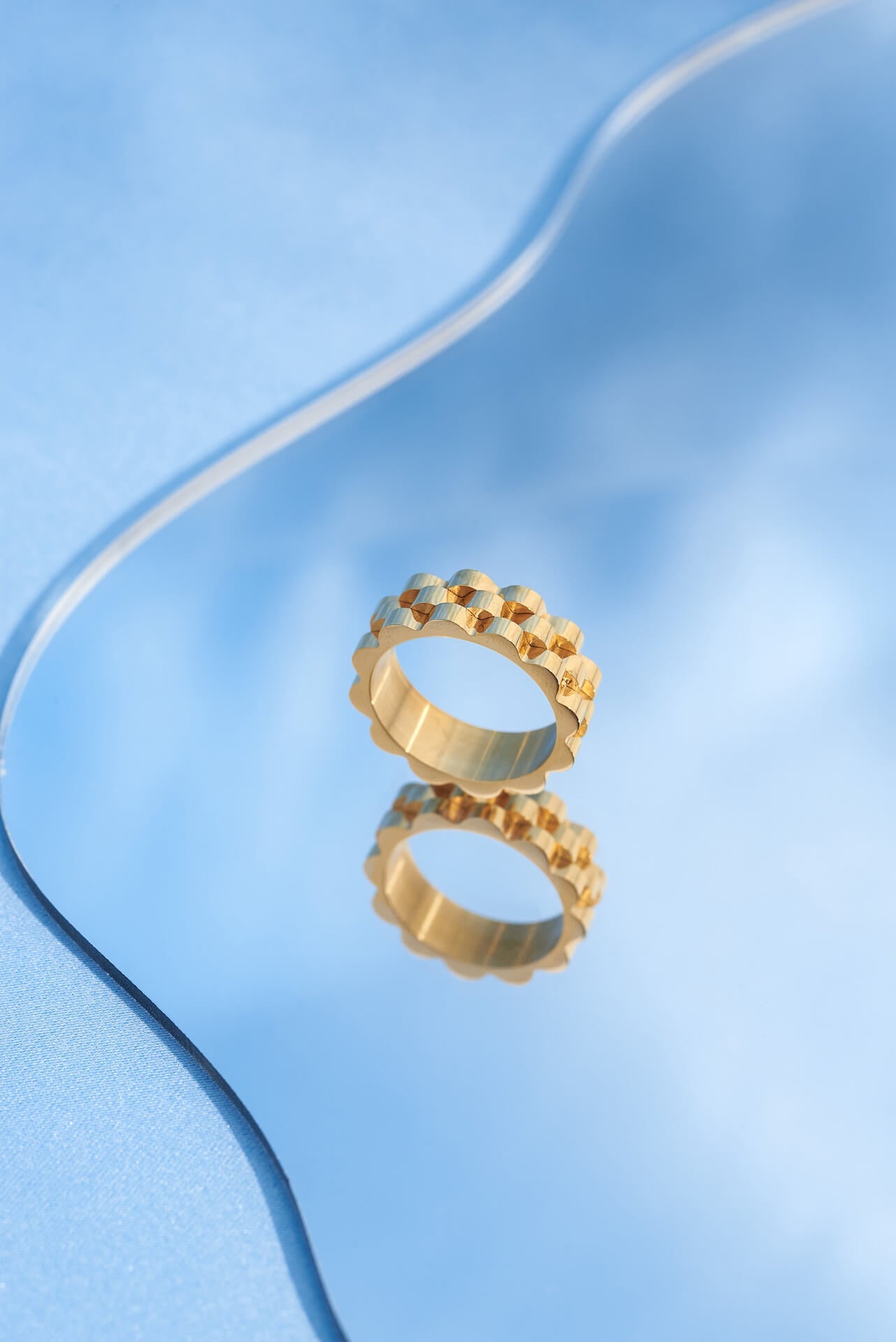 Watch Strap Gold Ring