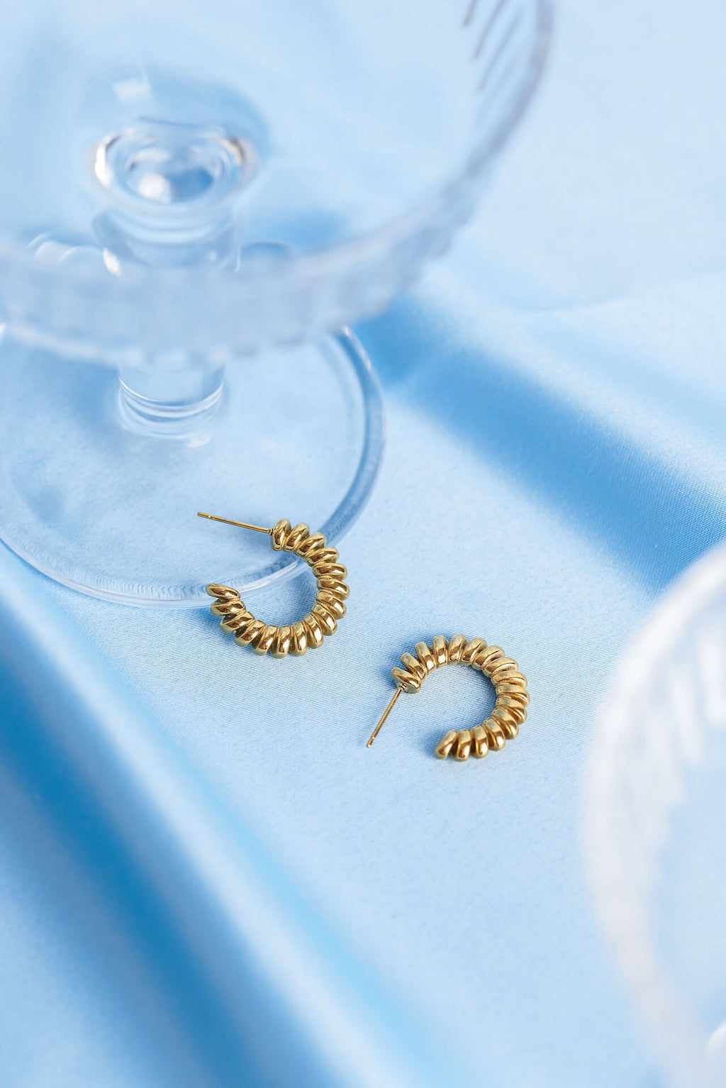 Spiral Gold Hoops