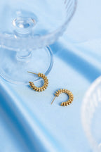 Spiral Gold Hoops