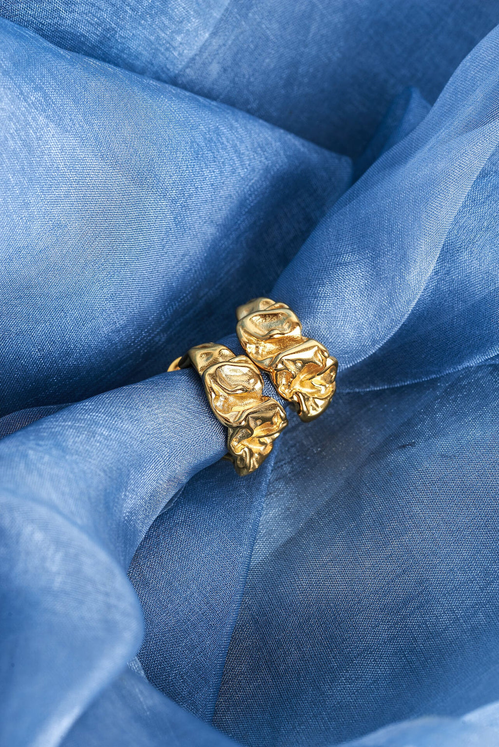 Crumpled Gold Hoops