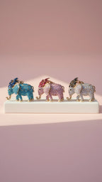 Tribal Elephant Crystal Key Ring & Bag Charm