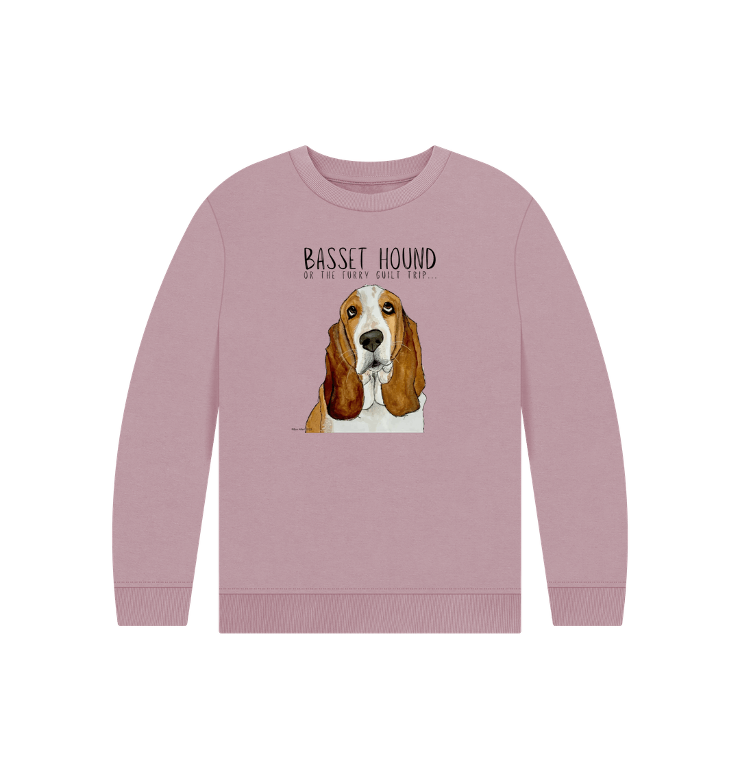 Basset Hound Child's Sweatshirt: Cozy Guilt Trip, Now in Sweatshirt Form!