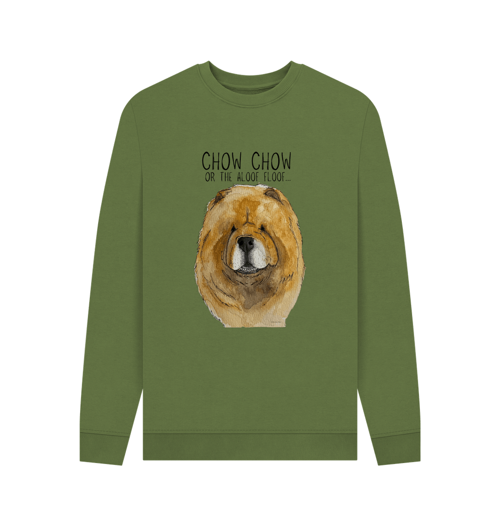 Stay Cozy in Style – Red Chow Chow Men's Crewneck Sweatshirt!
