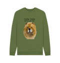 Stay Cozy in Style – Red Chow Chow Men's Crewneck Sweatshirt!