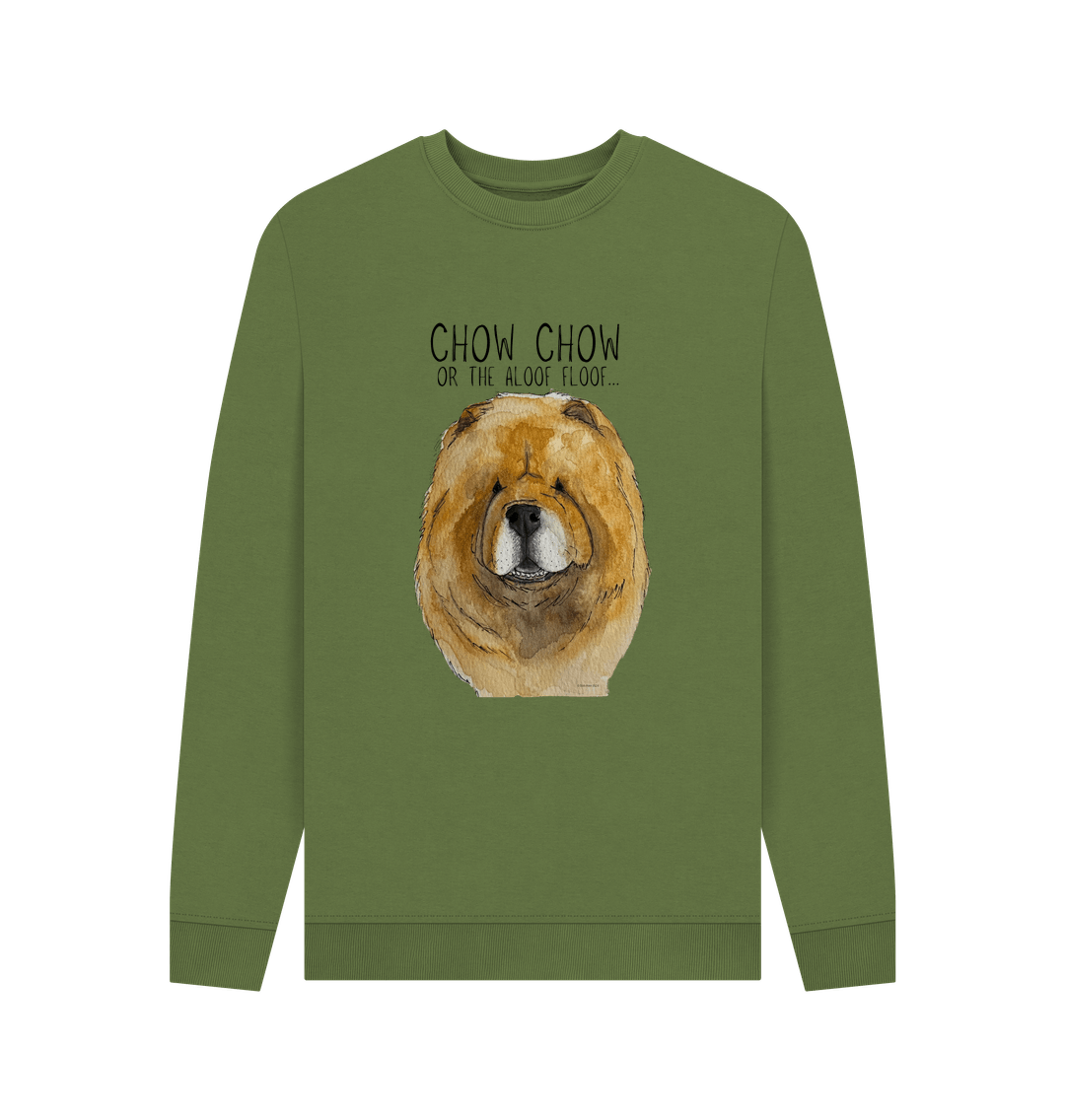 Stay Cozy in Style – Red Chow Chow Men's Crewneck Sweatshirt!