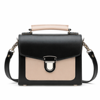 Handmade Leather Sugarcube Handbag - Cafe Noir