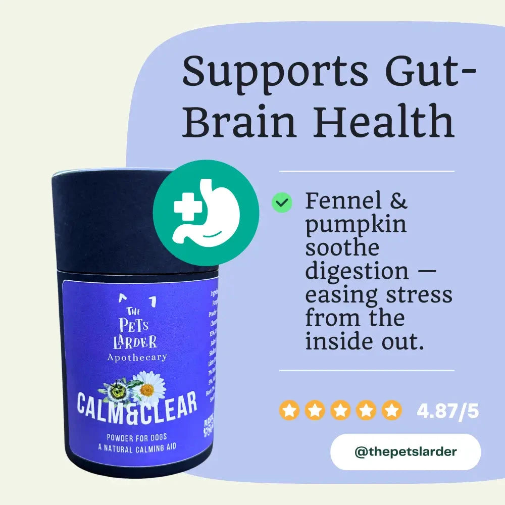 Dog Calming Supplement – Natural Herbal Powder for Anxiety Relief by The Pets Larder (calm-clear-natural-herbal-calming-supplement-for-dogs)
