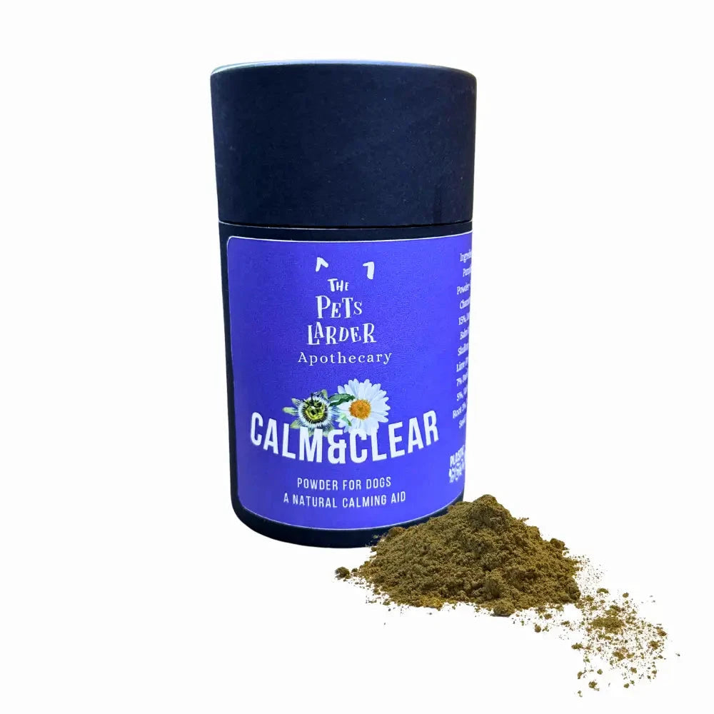 Dog Calming Supplement – Natural Herbal Powder for Anxiety Relief by The Pets Larder (calm-clear-natural-herbal-calming-supplement-for-dogs)