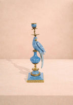 Enamelled Pretty Polly Parrot Candlestick - Right