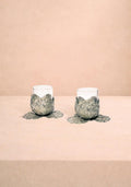 Pewter Cabbage Tea Light Holder- Set of 2